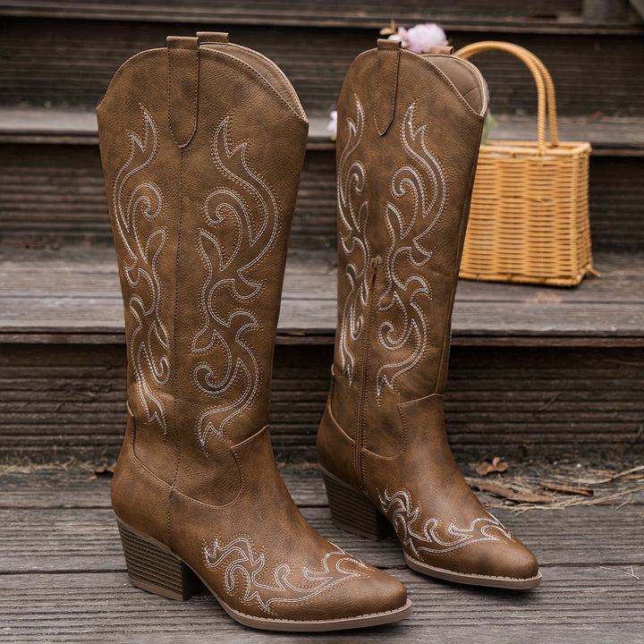 Ellie | Modern Wide-Calf Cowboy Boots