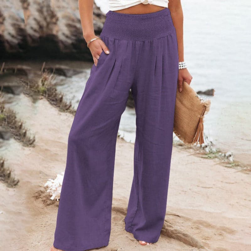 Amelia | Pantaloni estivi ampi in lino traspirante