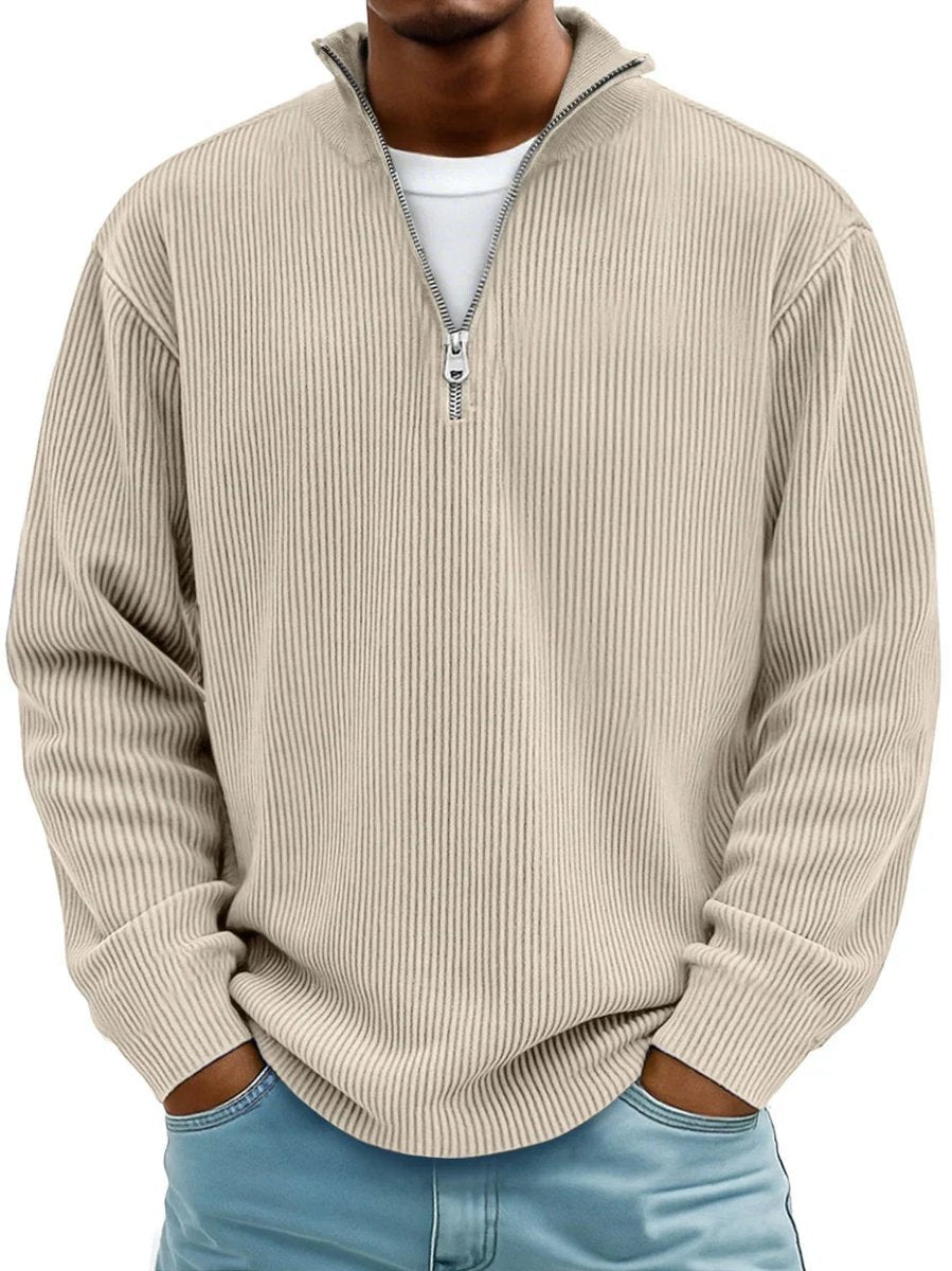 Simon | Knit Sweater – Casual Quarter-Zip Style for Men