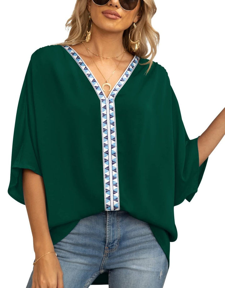 Mila | Free-Spirited Embroidered Boho Tunic Top