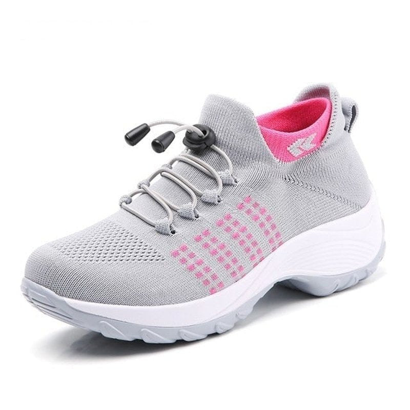 Isabella | Orthopedic Cushioned Platform Lace-Up Sneakers
