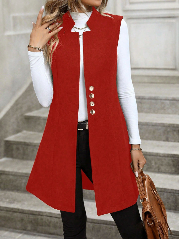 Sophia | Elegant And Chic Buttoned Tailored Vest