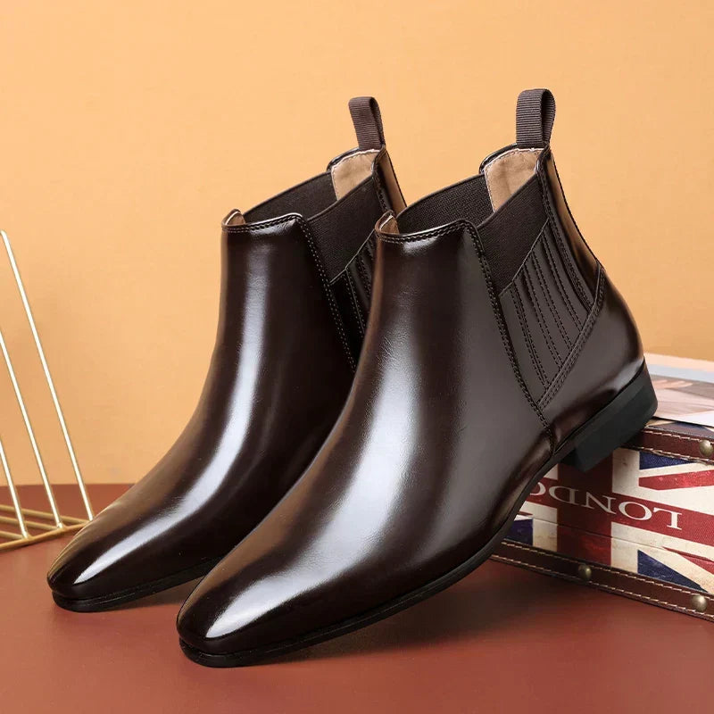 Vanessa | Classic Pointed-Toe Chelsea Ankle Boots