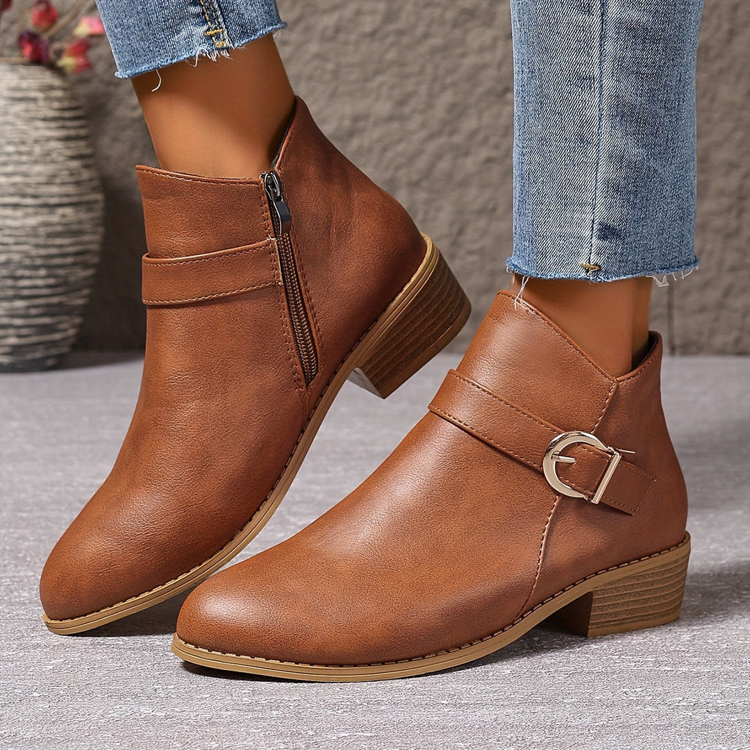 Angelika | Buckle-Detail Chelsea Ankle Boots