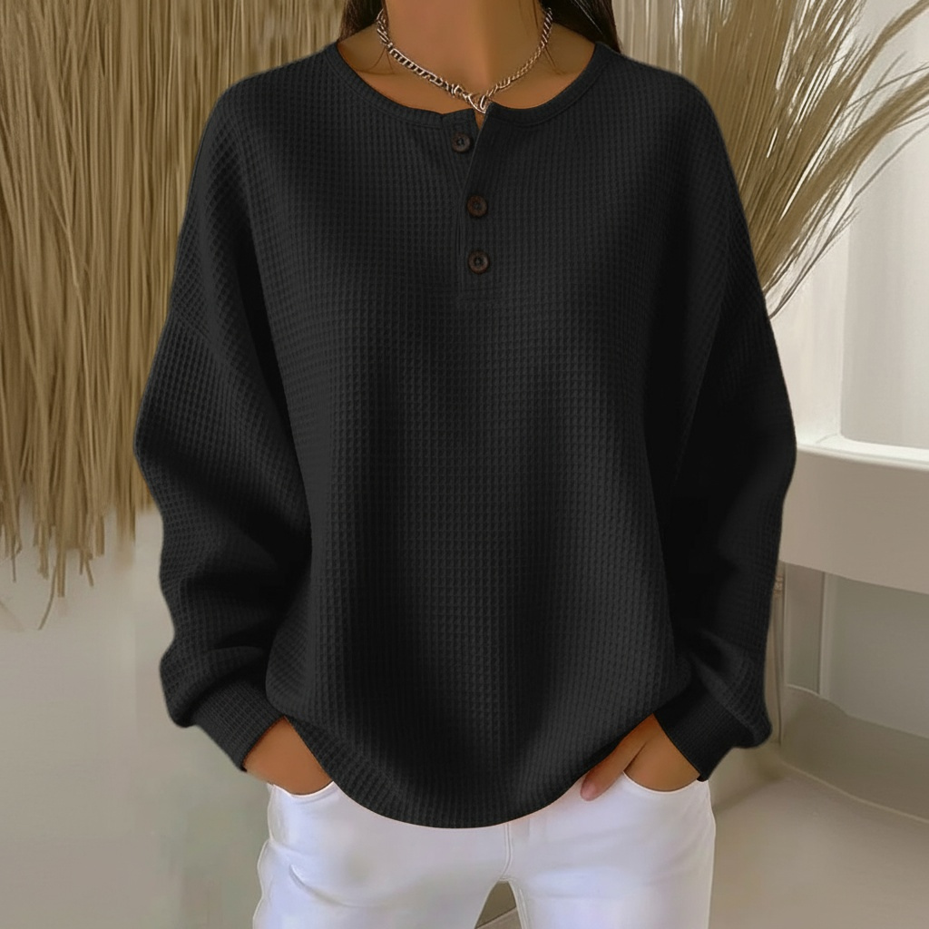 Susanne | Cozy And Stylish Waffle Knit Sweater