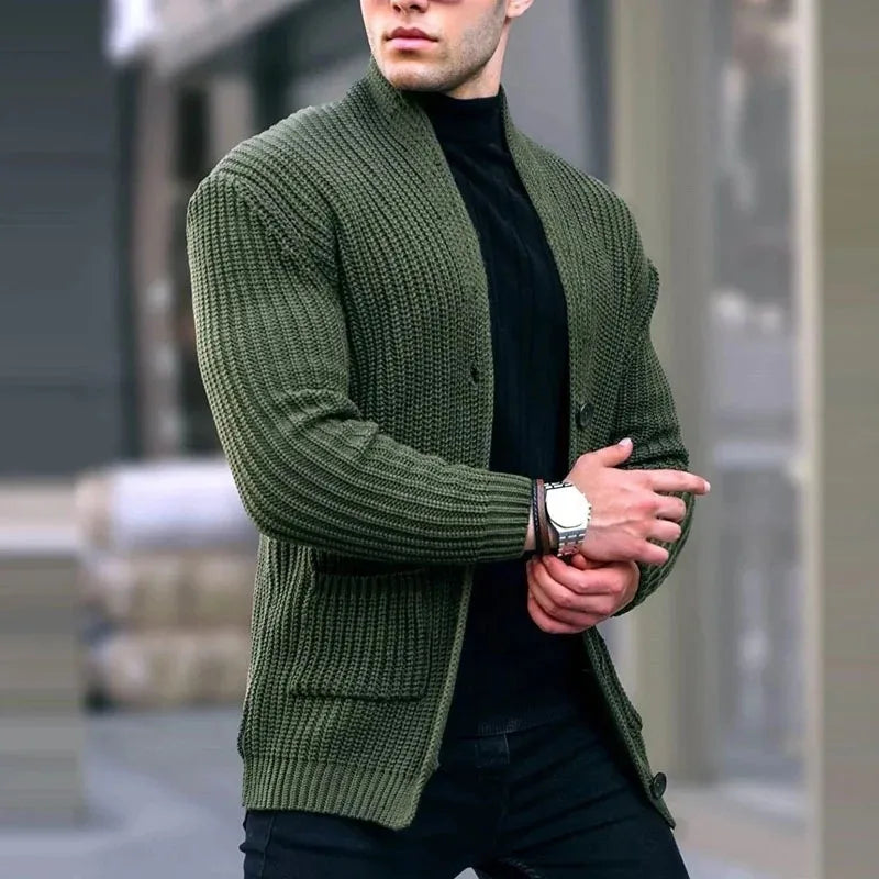 Logan | Contemporary Utility Knit Cardigan For Men
