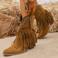 Claudia | Bold And Stylish Fringe Cowboy Boots
