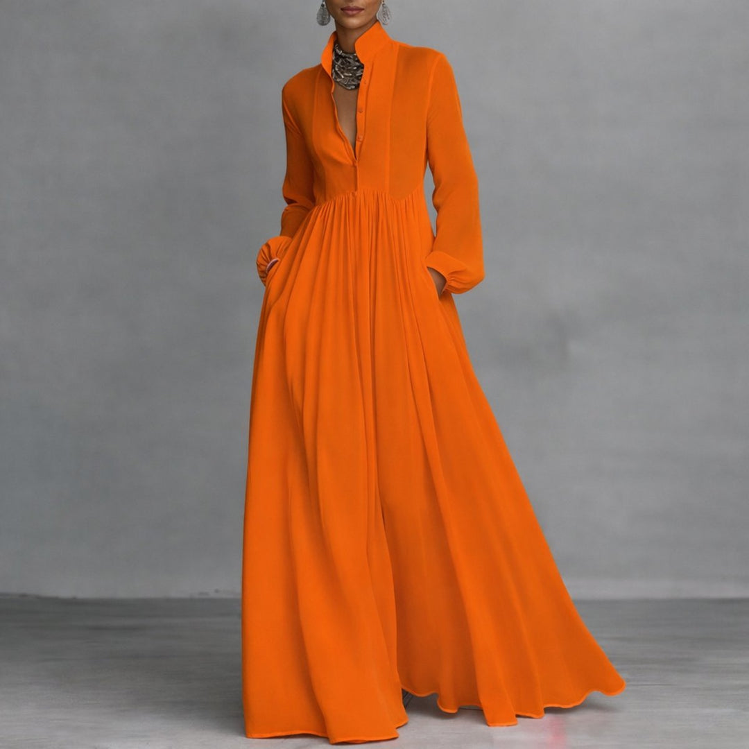Elena | Versatile Elegance Long-Sleeved Maxi Dress
