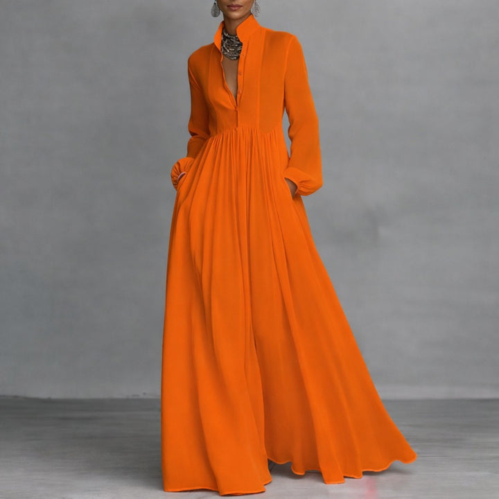 Elena | Versatile Elegance Long-Sleeved Maxi Dress