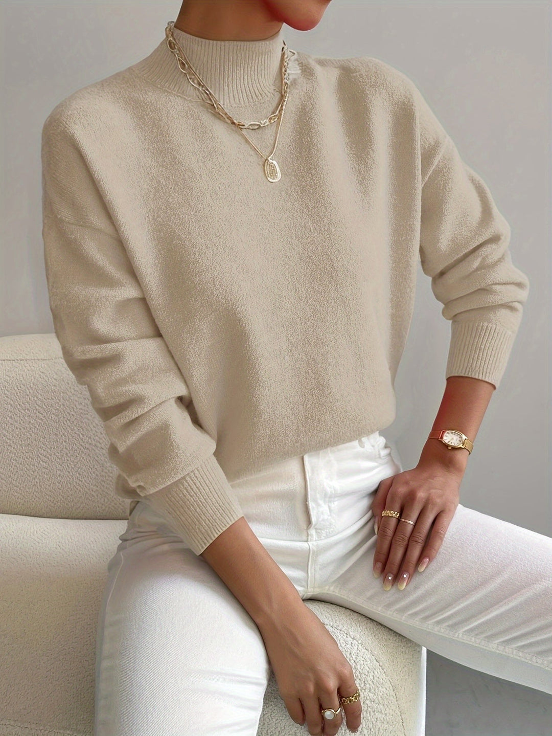 Charlotte | Elegant And Soft Turtleneck Knit Sweater