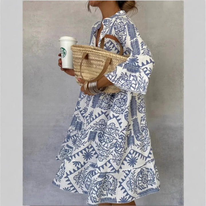 Penelope | Elegant Floral Print Tunic Dress