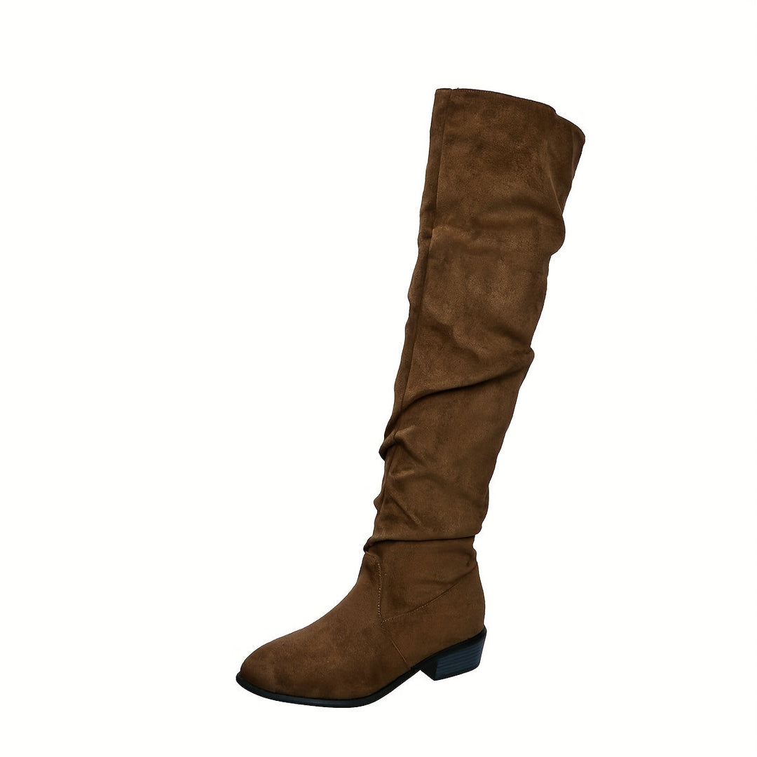 Jolie | Slouchy Suede-Like Knee High Boots