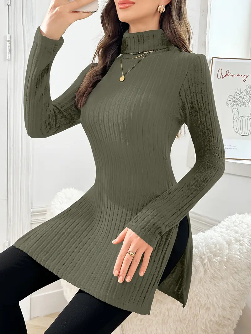 Sarah | Turtleneck Sweater – Elegant Slim Fit Style for Women