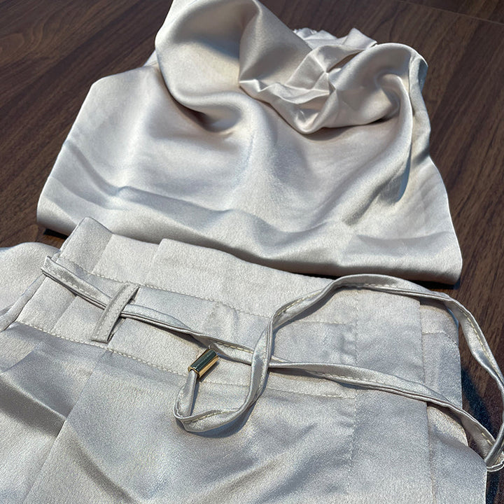 Carmela | Refined Sleeveless Tailored Two Piece Set