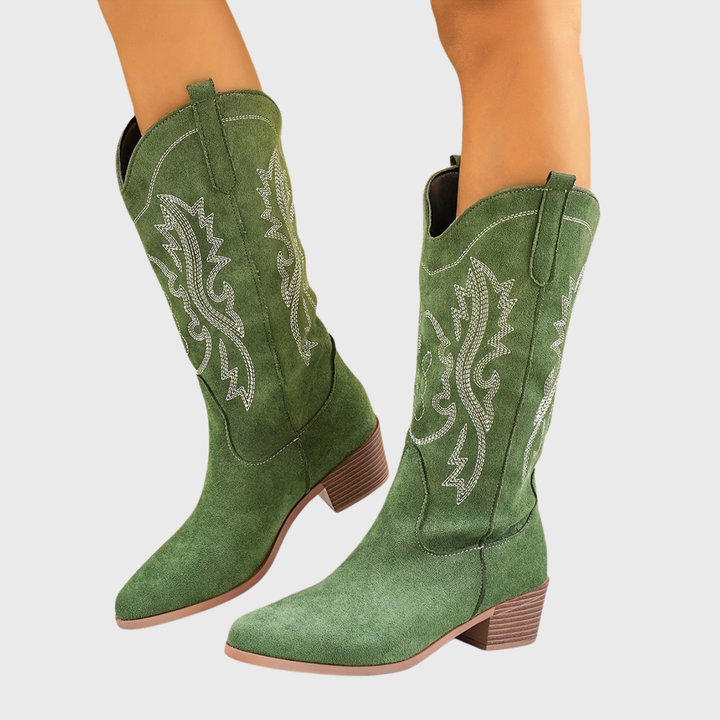 Sandra | Stylish And Sophisticated Wide Calf Cowboy Boots