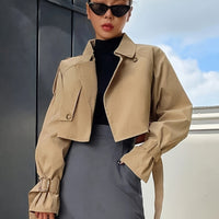Camille | Chic Short Trench Coat With Timeless Tailored Elegance