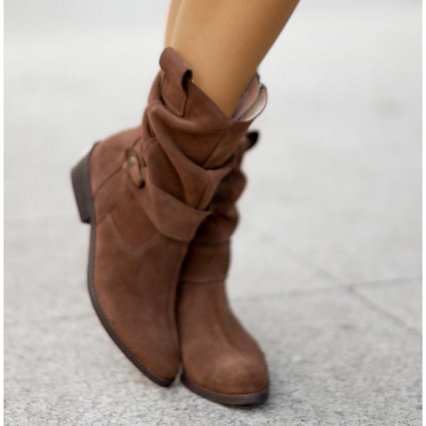 Della | Relaxed-Fit Slouch Ankle Boots