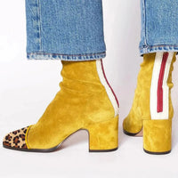 Ruby | Vibrant Statement Block-Heel Ankle Boots