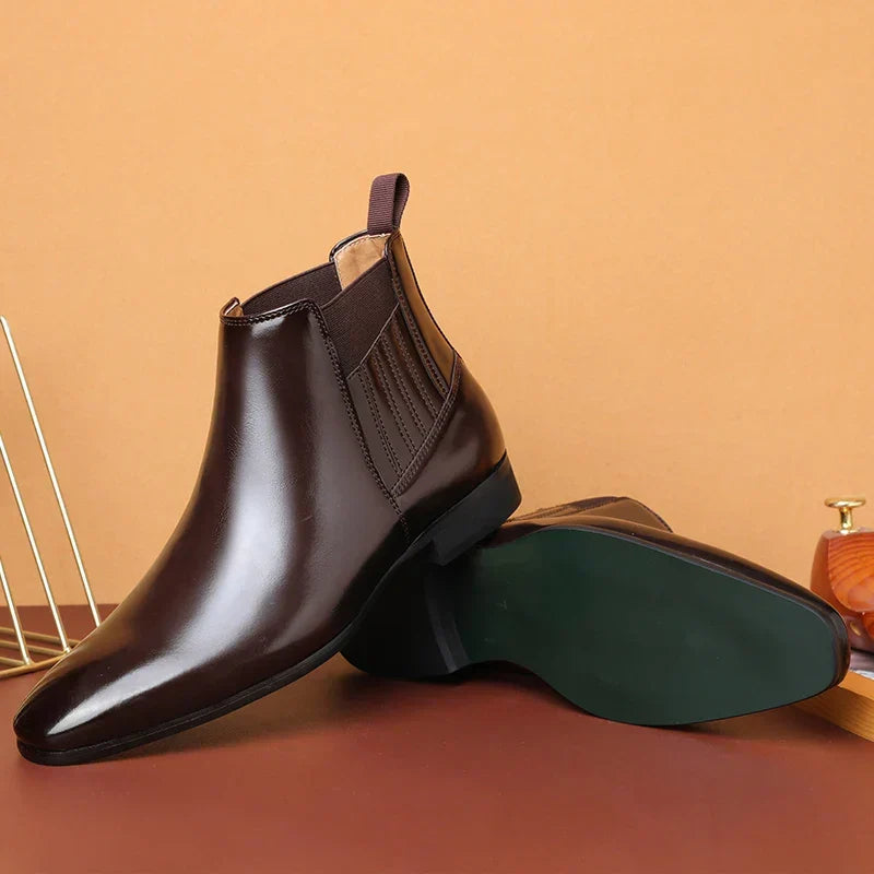 Vanessa | Classic Pointed-Toe Chelsea Ankle Boots