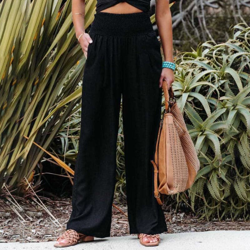 Amelia | Pantaloni estivi ampi in lino traspirante