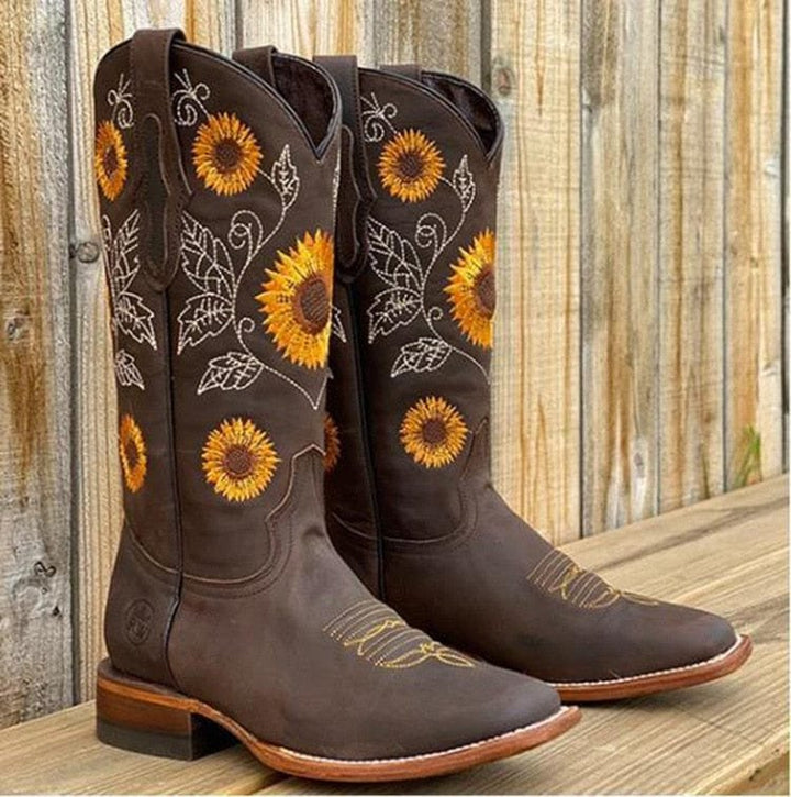 Ines | Einzigartige und farbenfrohe Cowboystiefel für kräftige Waden
