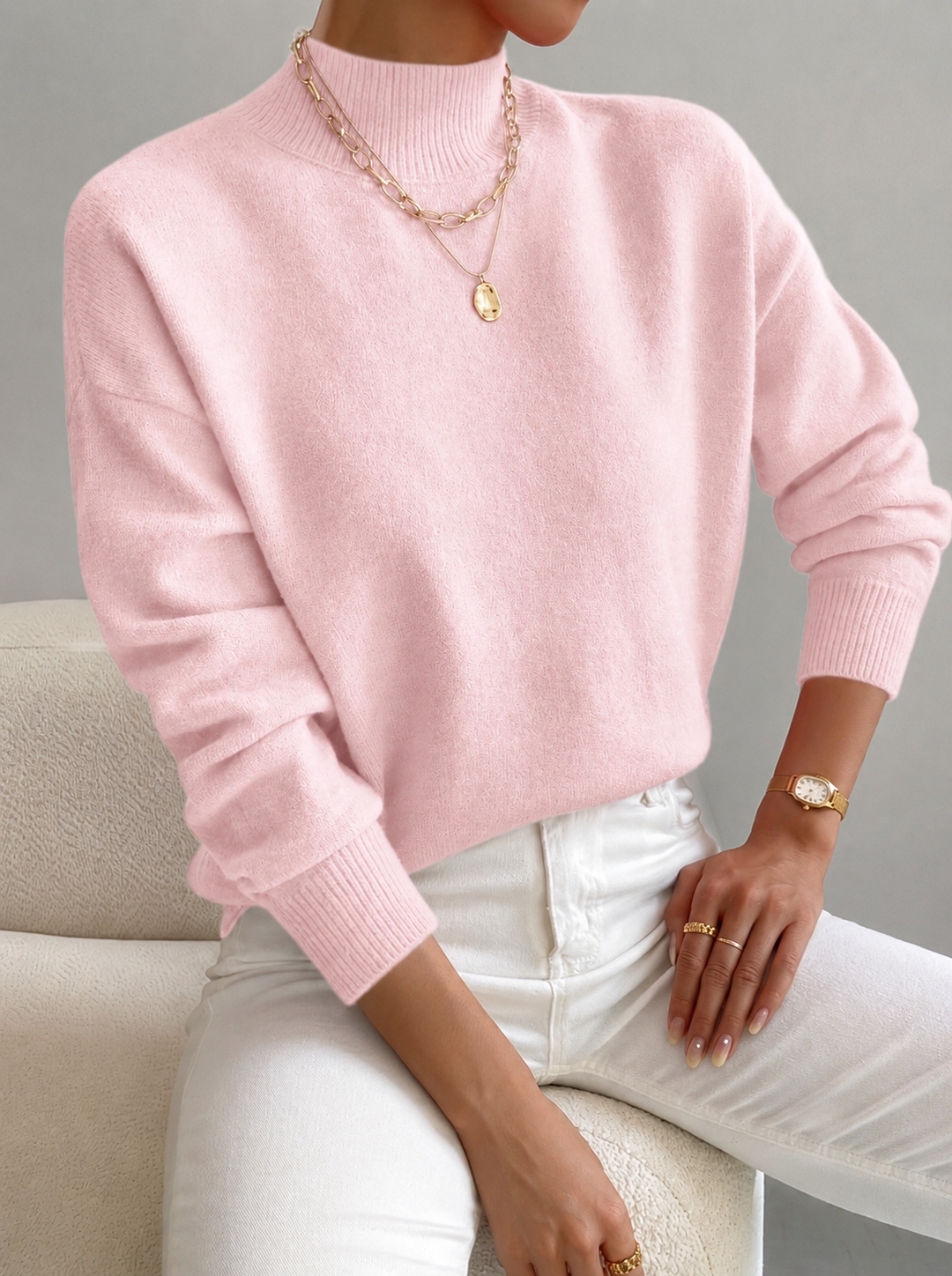 Charlotte | Elegant And Soft Turtleneck Knit Sweater