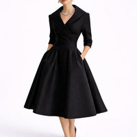 Alice | Modern Fall Wedding Structured A-Line Midi Dress