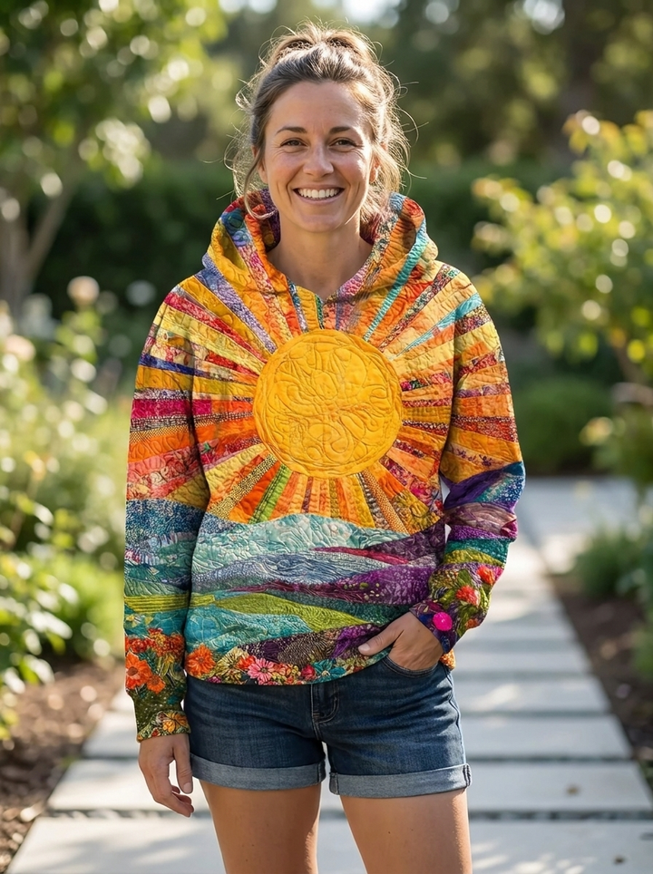 Clara | Sunrise Hoodie – Vibrant Colorful Design for Women