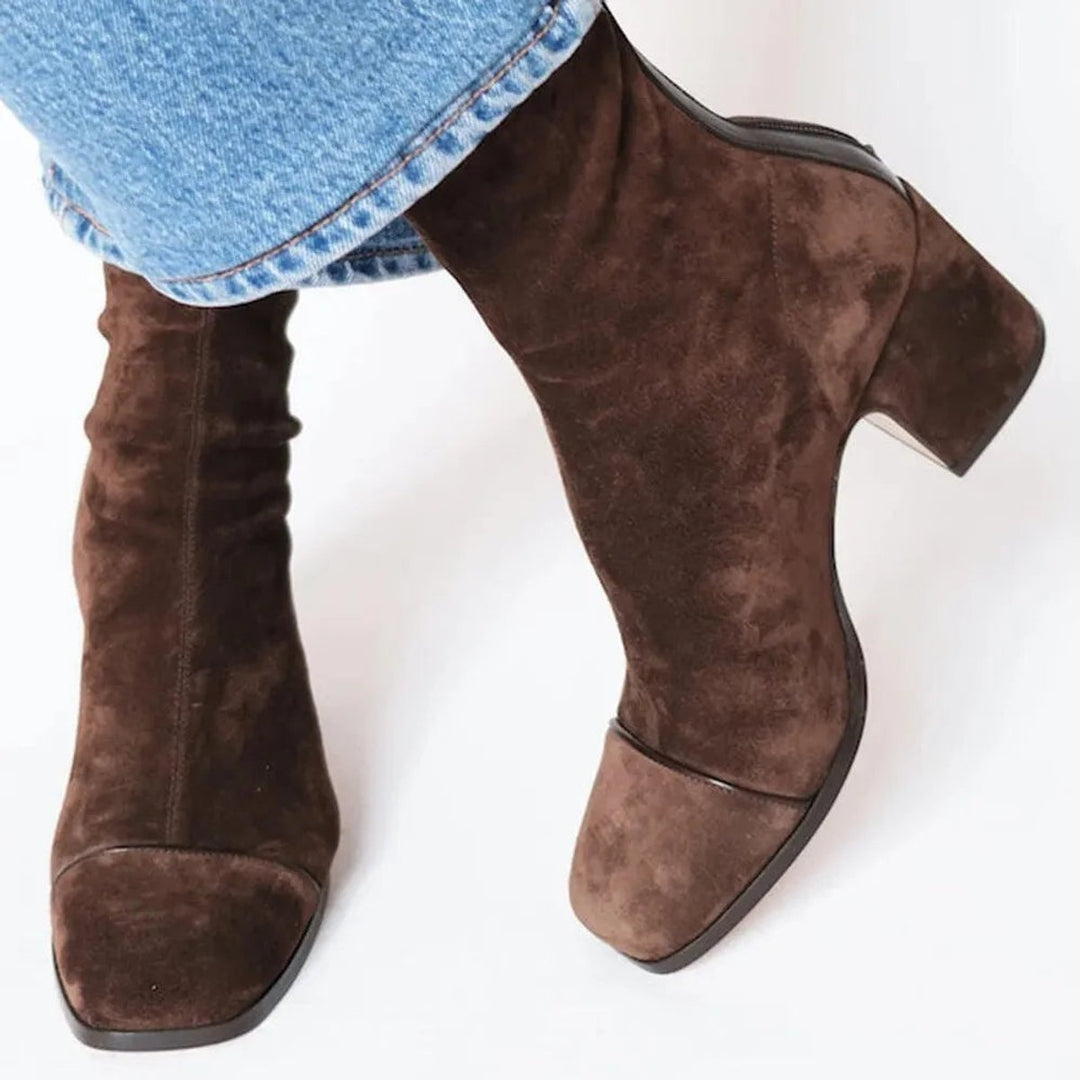 Ruby | Vibrant Statement Block-Heel Ankle Boots