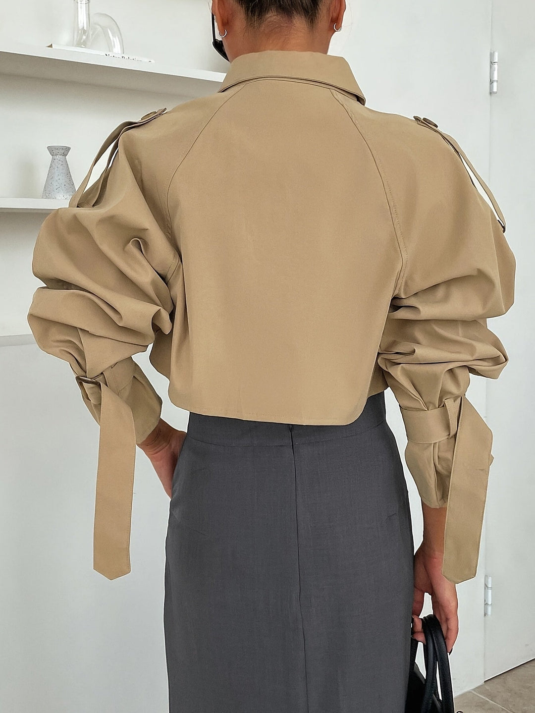 Camille | Chic Short Trench Coat With Timeless Tailored Elegance