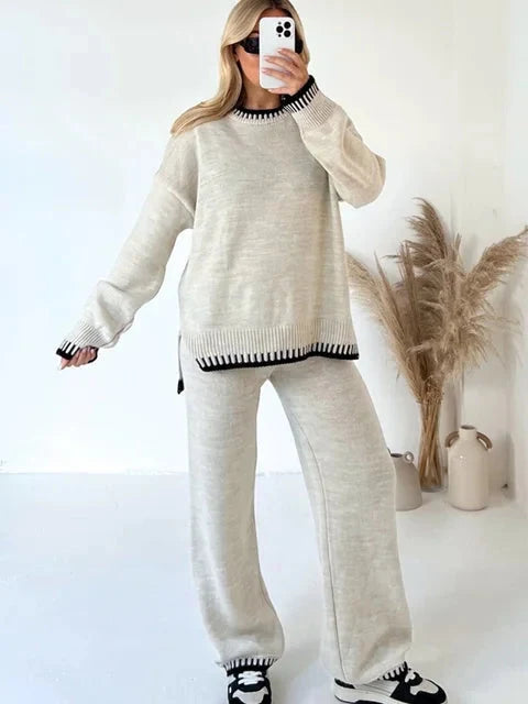 Tiffany | Cozy Knitted Sweater And Pants Two Piece Set