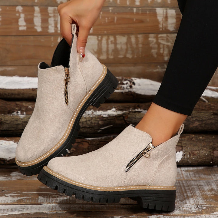 Lucy | Moderne Plateau-Ankle-Boots mit klobiger Profilsohle