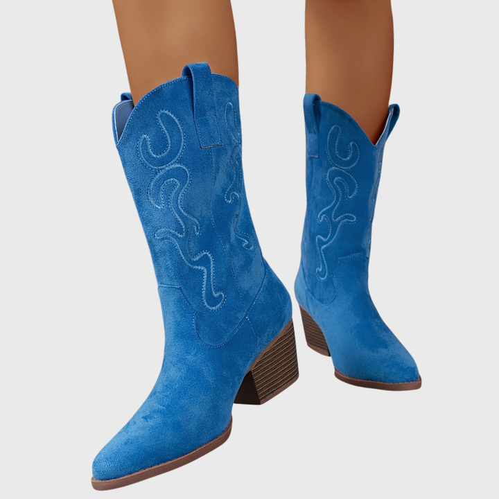 Victoria | Colorful And Stylish Wide-Calf Cowboy Boots
