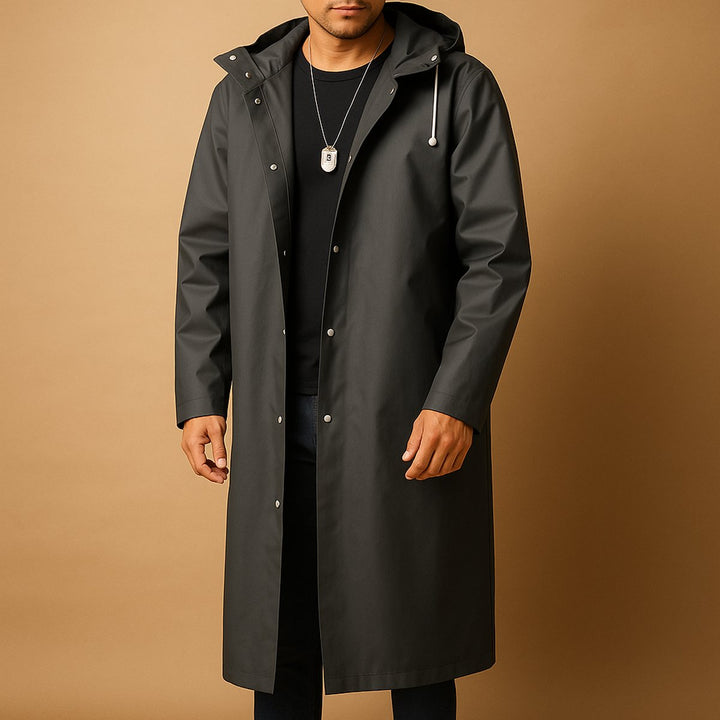 David | Luxuriöse und lange wasserdichte Jacke