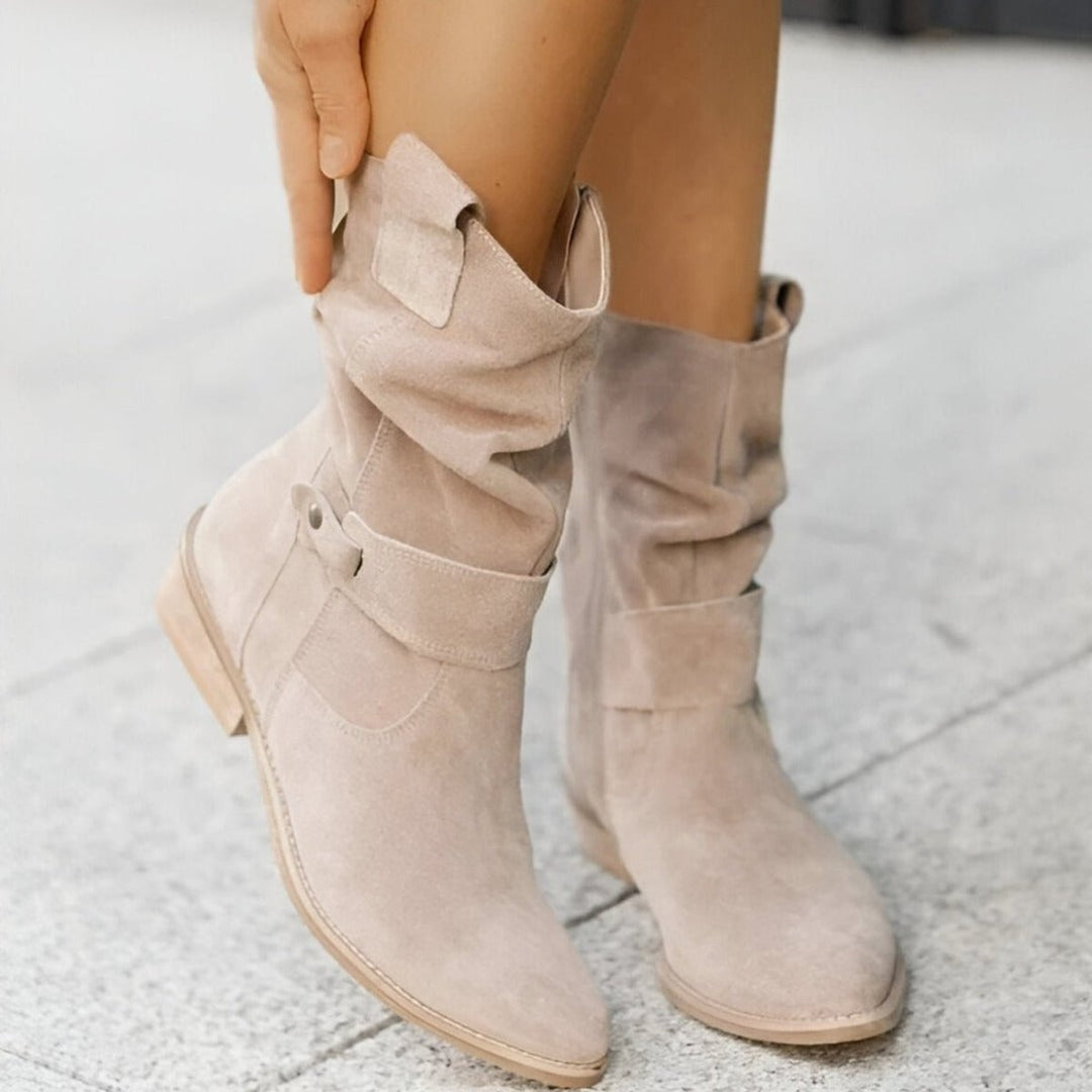 Clara | Stylish Slouchy Faux Suede Knee High Boots
