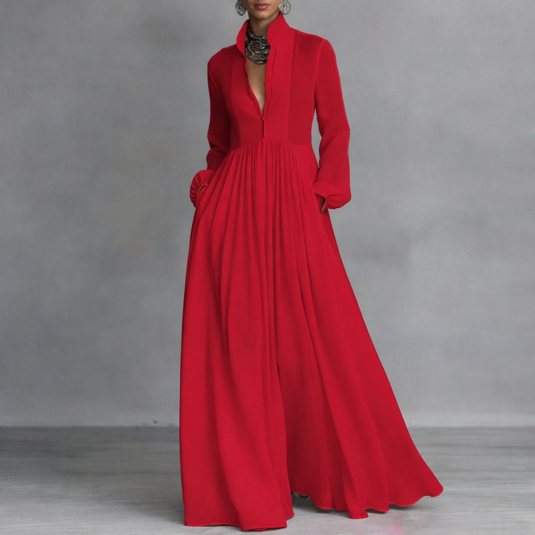 Elena | Versatile Elegance Long-Sleeved Maxi Dress