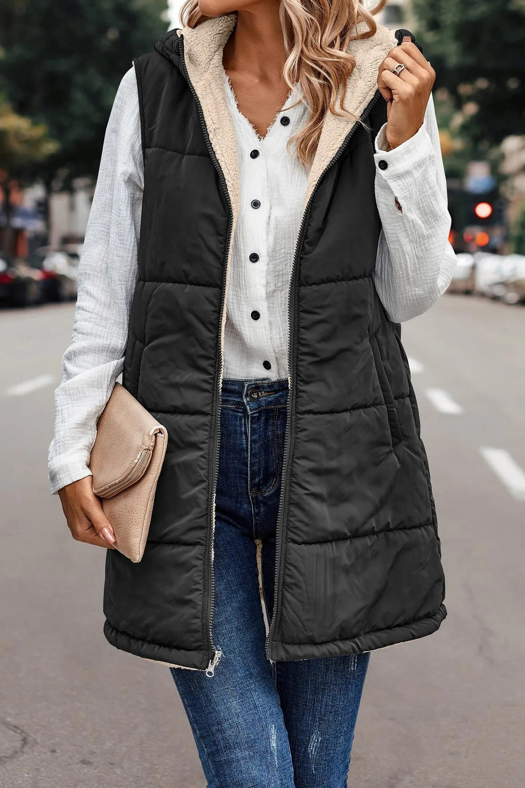 Nadine | Casual And Versatile Hooded Layering Vest