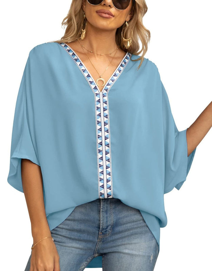 Mila | Free-Spirited Embroidered Boho Tunic Top