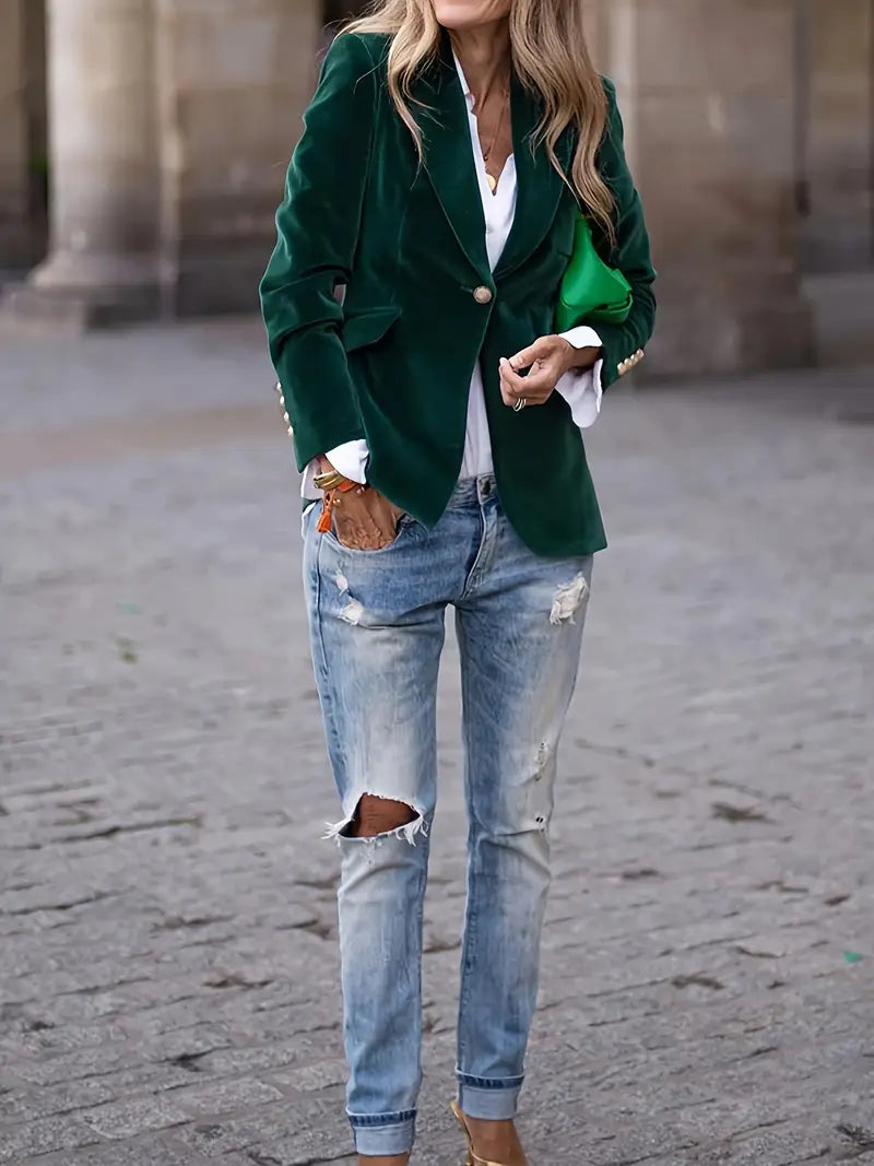 Victoria | Blazer in velluto lussuoso e chic