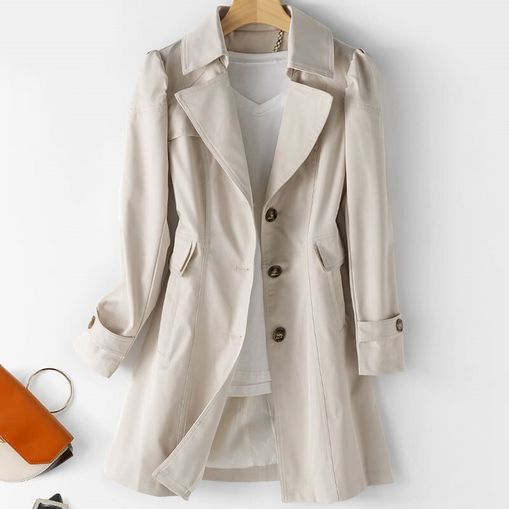 Charlotte | Classic Mid-Length Weatherproof Trench Coat