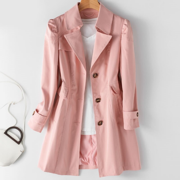 Charlotte | Classic Mid-Length Weatherproof Trench Coat