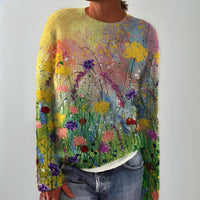 Amelia | Floral Knitted Sweater for Cozy Everyday Elegance