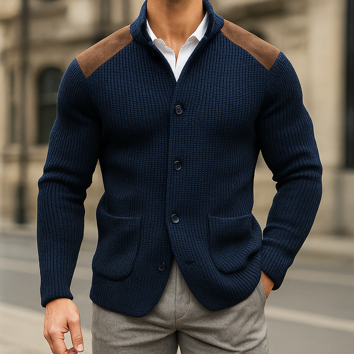 Elliot | Sophisticated And Comfortable Textured Knit Blazer For Men