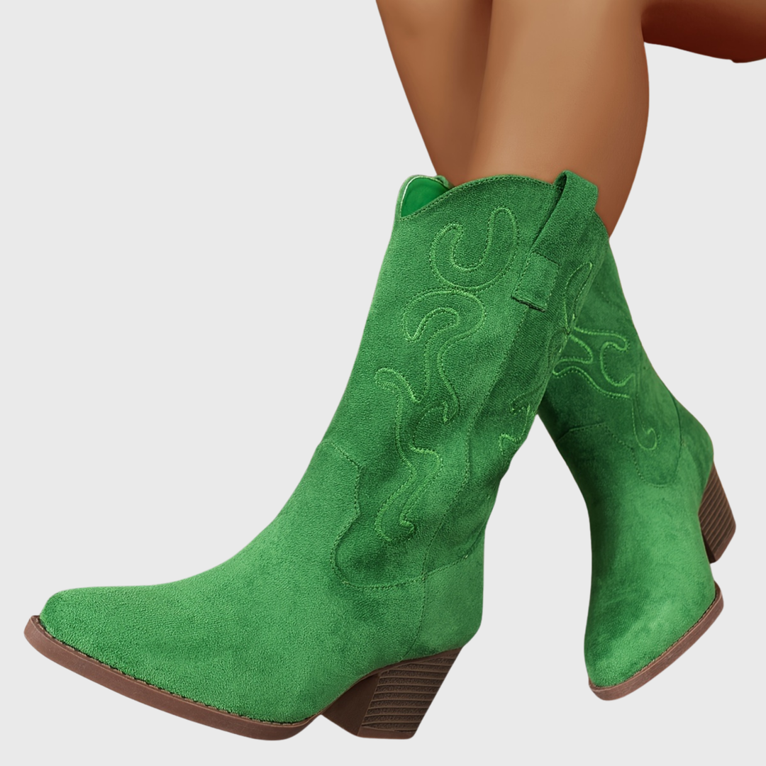 Victoria | Colorful And Stylish Wide-Calf Cowboy Boots