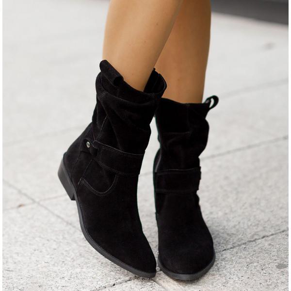 Della | Relaxed-Fit Slouch Ankle Boots