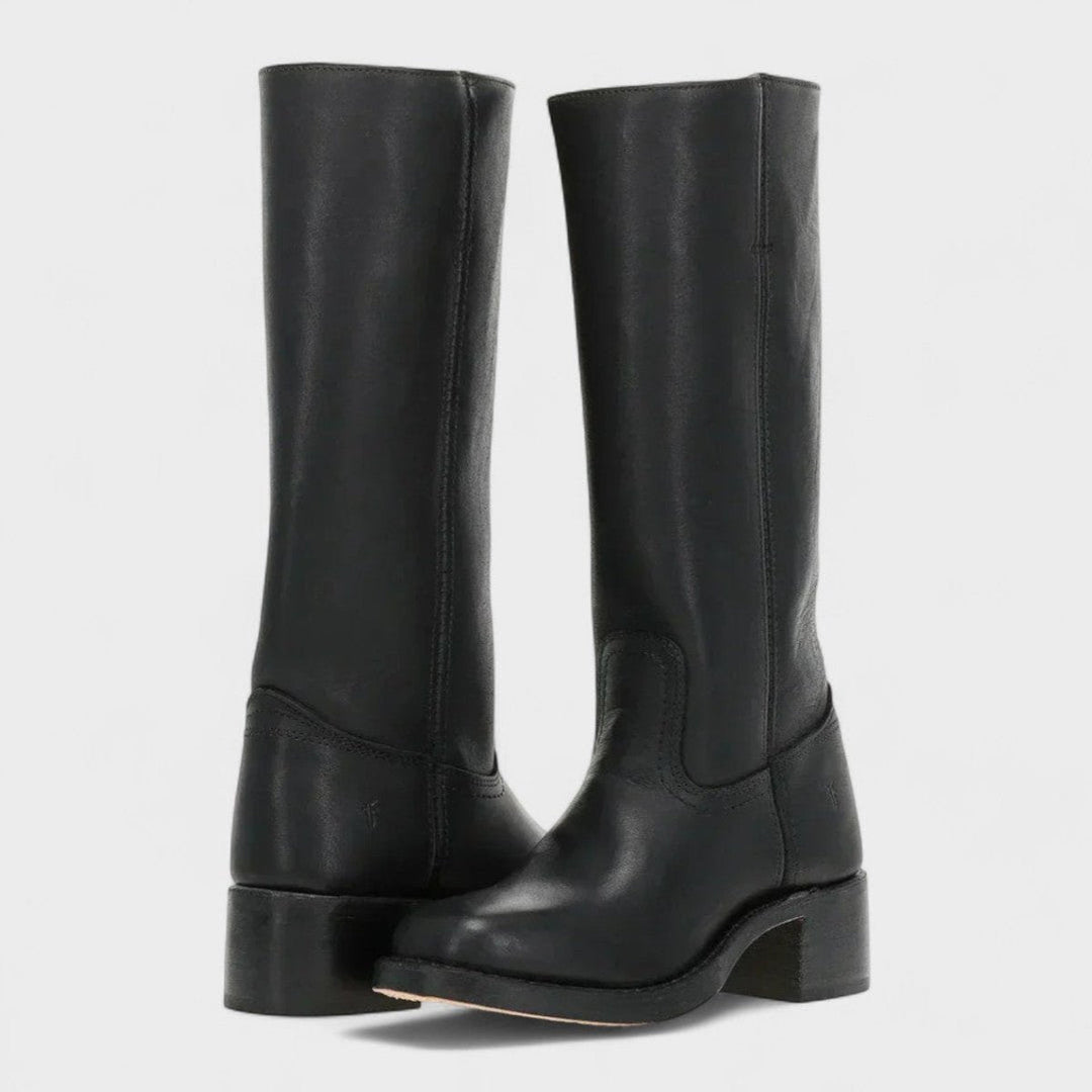 Laura | Elegant Western Leather Knee High Boots