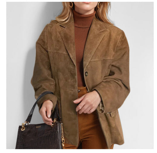 Christina | Luxurious Suede Blazer For Sophisticated Everyday Elegance