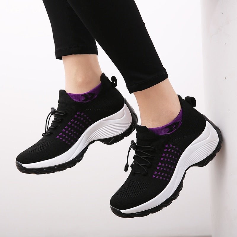 Isabella | Orthopedic Cushioned Platform Lace-Up Sneakers