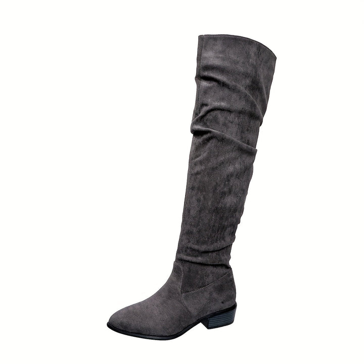 Jolie | Slouchy Suede-Like Knee High Boots