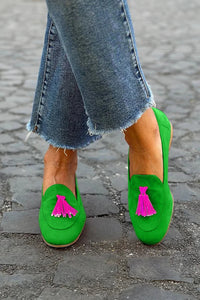 Juliana | Elegant Pointed-Toe Fringe Loafers